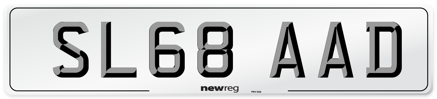 SL68 AAD Number Plate from New Reg